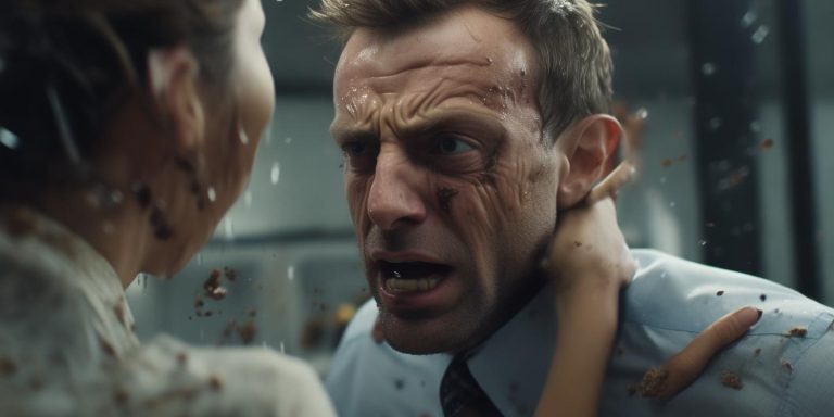 男子酒后骚扰女老板被扇飞眼镜反手一耳光