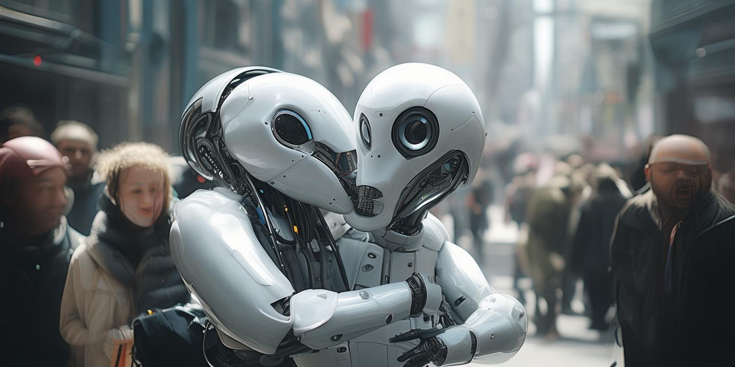 人形机器人半马工程师搂自家机器人坐车引发热议