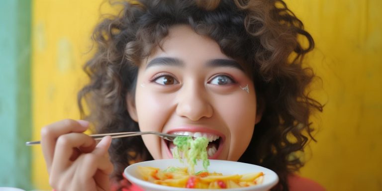女子一吃东西就“大小眼”：天生神经串连，乐观面对独特魅力