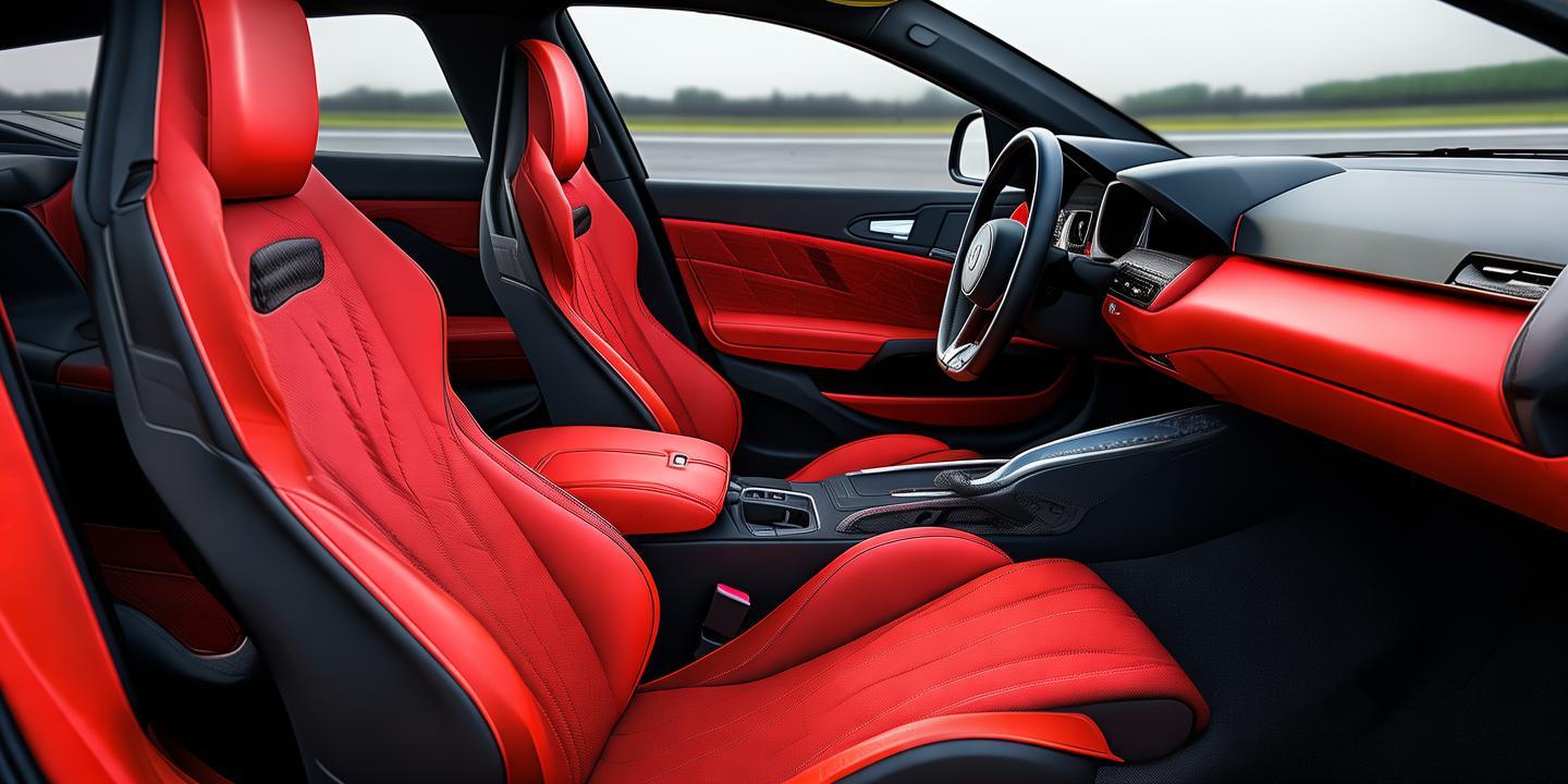 小米YU7 GT赛道红内饰首曝 红黑撞色刺绣彰显纯血GT基因